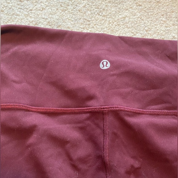 Lululemon Wunder Under Cassis Maroon Leggings - Picture 5 of 7